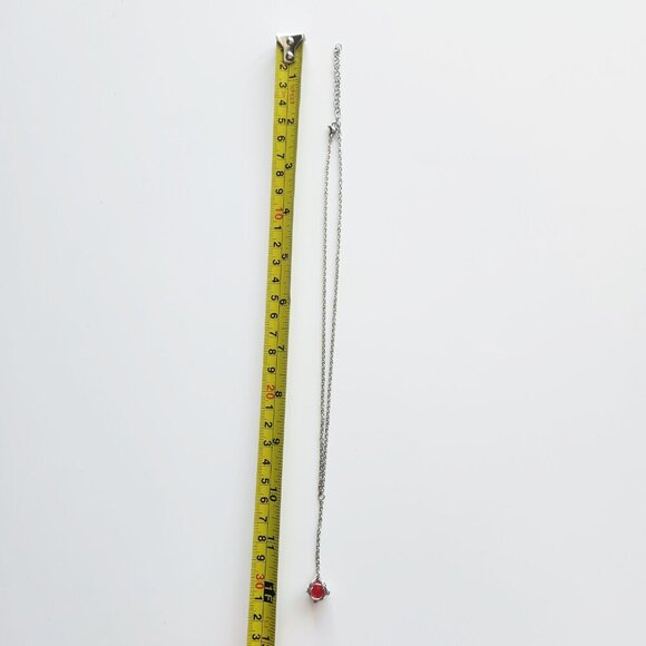 Antique red caged bead and silver rosary necklace ✦ Victorian vampire style ✦ - Picture 5 of 5